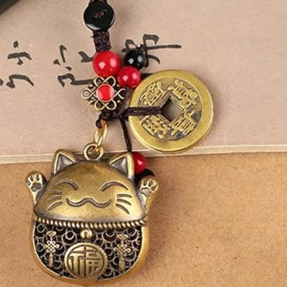Lucky Cat Key Charm Purse Charm Good Luck‎